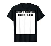 Inscription « First Day of Middle School » « My Shirt Graduation Memories » T-Shirt