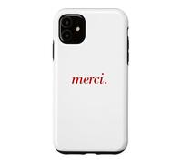 Inscription française Merci Paris Vacances Français Citation Coque pour iPhone 11