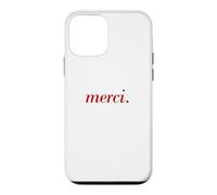 Inscription française Merci Paris Vacances Français Citation Coque pour iPhone 12 Mini