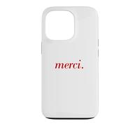 Inscription française Merci Paris Vacances Français Citation Coque pour iPhone 13 Pro