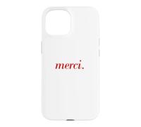 Inscription française Merci Paris Vacances Français Citation Coque pour iPhone 15