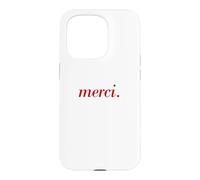 Inscription française Merci Paris Vacances Français Citation Coque pour iPhone 15 Pro