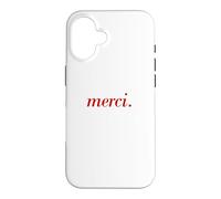 Inscription française Merci Paris Vacances Français Citation Coque pour iPhone 16