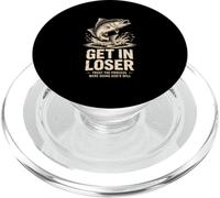 Inscription « Get in Loser » - Amusante - Vintage - en Forme de Poisson PopSockets PopGrip pour MagSafe