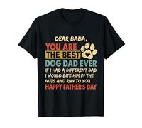 Inscription « Happy Father's Day from dog treats to Dad » T-Shirt