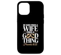 Inscription « He Who Finds A Wife Finds A Good Thing » Coque pour iPhone 12/12 Pro