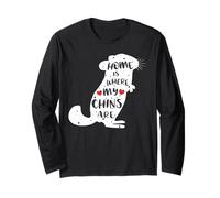 Inscription « Home is Where My Chins are » Manche Longue