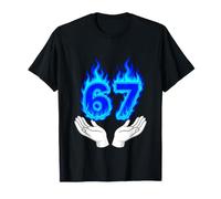 Inscription Humoristique 67 Ans avec des Mains ardentes T-Shirt
