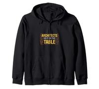 Inscription Humoristique « Architects Do It on The Table » Sweat à Capuche