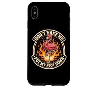 Inscription Humoristique « Don't Make Me Put My Foot Down » en Forme de Flamant Rose pour Homme Coque pour iPhone XS Max