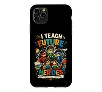 Inscription Humoristique « I Teach Super Heroes Back to School First Day » Coque pour iPhone 11 Pro Max
