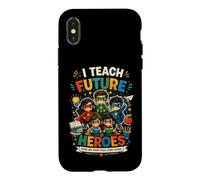 Inscription Humoristique « I Teach Super Heroes Back to School First Day » Coque pour iPhone X/XS