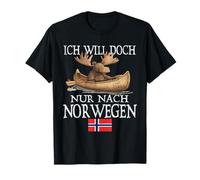 Inscription humoristique « Ich Will Doch Nur nach Norvège » T-Shirt