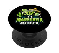 Inscription Humoristique « Its Margarita O'Clock » PopSockets PopGrip Adhésif