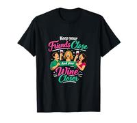 Inscription Humoristique « Keep Friends Close Wine Closer » T-Shirt