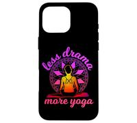 Inscription Humoristique « Less Drama More Yoga » Coque pour iPhone 16 Pro Max
