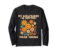 Inscription humoristique My Girlfriend is Hotter than yours Manche Longue