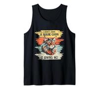Inscription « I Don't Own A Maine Coon It's Own Me » rétro pour Les Amoureux des Chats Débardeur