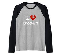 Inscription « I Love Crochet » Manche Raglan