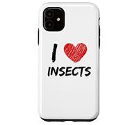Inscription « I Love Insects » avec cœur Coque pour iPhone 11