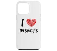 Inscription « I Love Insects » avec cœur Coque pour iPhone 13 Pro Max
