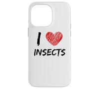 Inscription « I Love Insects » avec cœur Coque pour iPhone 14 Pro Max