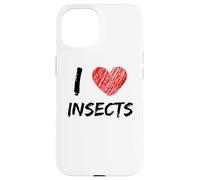 Inscription « I Love Insects » avec cœur Coque pour iPhone 15
