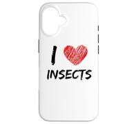 Inscription « I Love Insects » avec cœur Coque pour iPhone 16