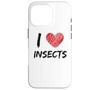 Inscription « I Love Insects » avec cœur Coque pour iPhone 16 Pro