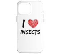 Inscription « I Love Insects » avec cœur Coque pour iPhone 16 Pro Max