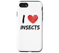 Inscription « I Love Insects » avec cœur Coque pour iPhone SE (2020) / 7 / 8