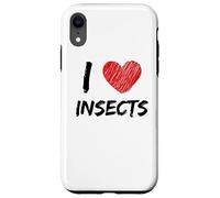 Inscription « I Love Insects » avec cœur Coque pour iPhone XR