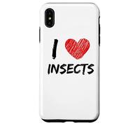 Inscription « I Love Insects » avec cœur Coque pour iPhone XS Max