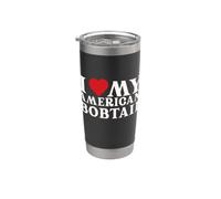 Inscription « I Love My American Bobtail Cat Lover » Gobelet isotherme en acier inoxydable double paroi