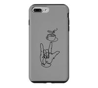 Inscription « I Love You Hand Coffee » en Ligne Continue Coque pour iPhone 7 Plus/8 Plus