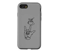 Inscription « I Love You Hand Coffee » en Ligne Continue Coque pour iPhone SE (2020) / 7/8