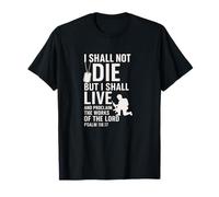 Inscription « I Shall Not Die But Live Scripture » T-Shirt