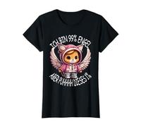 Inscription « Ich Bin 99% Engel Aber Puhhh Dieses 1% Süßes Katzen » T-Shirt