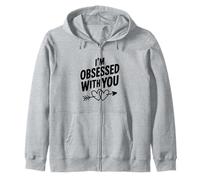 Inscription I'm Obsessed with You Cute Love Sweat à Capuche