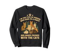 Inscription « I'm The Type Who Befriends Cats Lover » Sweatshirt