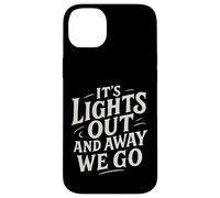 Inscription It's Lights Out and Away We Go Motorsport Racing Coque pour iPhone 14 Plus