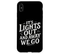 Inscription It's Lights Out and Away We Go Motorsport Racing Coque pour iPhone XS Max