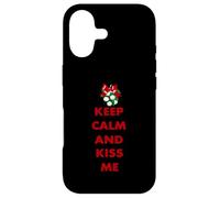 Inscription Keep Calm and Kiss Me Novelty Christmas Coque pour iPhone 17