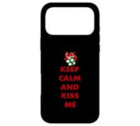 Inscription Keep Calm and Kiss Me Novelty Christmas Coque pour iPhone 17 Pro Max