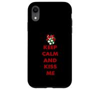 Inscription Keep Calm and Kiss Me Novelty Christmas Coque pour iPhone XR