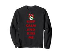 Inscription Keep Calm and Kiss Me Novelty Christmas Sweatshirt