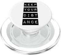 Inscription Keep Your Distance Introverti Label Maker Style PopSockets PopGrip pour MagSafe
