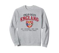 Inscription « Kingdoms of Anglo-Saxon England Shield » - Blanc vieilli Sweatshirt
