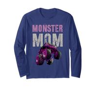 Inscription Monster Mom Funny Family Boy Kids Dad Mama Birthday Manche Longue