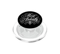 Inscription « Most Ardently Jane Austen » Blanc PopSockets PopGrip pour MagSafe
